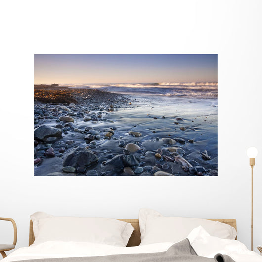 Sunrise On San Simeon Beach, California Wall Mural