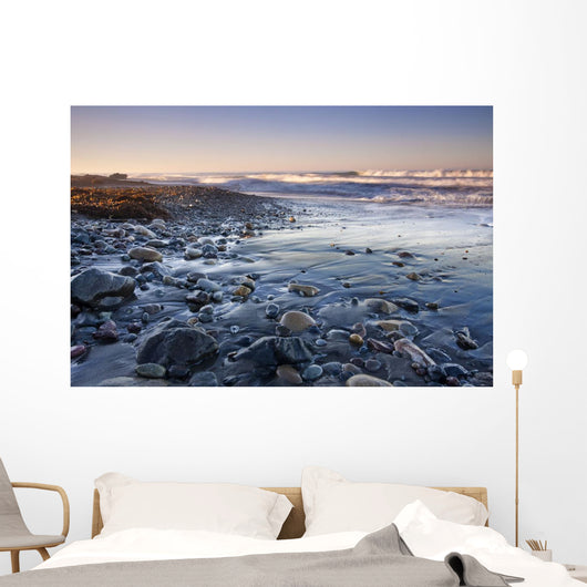 Sunrise On San Simeon Beach, California Wall Mural