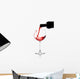 red wine pouring down from a wine bottle Wall Decal