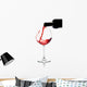 red wine pouring down from a wine bottle Wall Decal