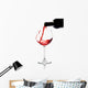red wine pouring down from a wine bottle Wall Decal