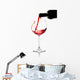 red wine pouring down from a wine bottle Wall Decal