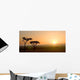 Tramonto Con Alberi Di Wall Decal