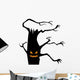 Spooky Black Halloween Tree Wall Decal