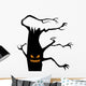 Spooky Black Halloween Tree Wall Decal