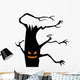 Spooky Black Halloween Tree Wall Decal