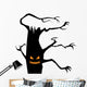 Spooky Black Halloween Tree Wall Decal