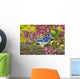 Blue Jay In Backyard Garden In Autumn, Nova Scotia Wall Mural