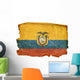 Ecuadorian Flag old, isolated on white background. Wall Decal