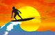 Surfer Silhouette Wall Decal