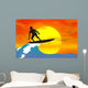 Surfer Silhouette Wall Decal