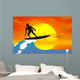 Surfer Silhouette Wall Decal