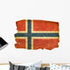 Grunge Norwegian Flag Wall Decal