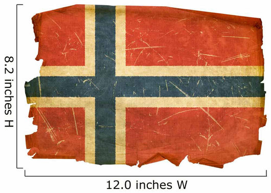 Grunge Norwegian Flag Wall Decal