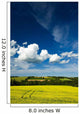 Dramatic Cumulus Clouds Over Canola Field Wall Mural