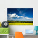 Dramatic Cumulus Clouds Over Canola Field Wall Mural