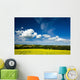 Dramatic Cumulus Clouds Over Canola Field Wall Mural