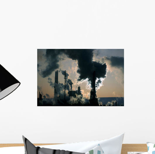 Oil Refinery, Pollution Wall Mural