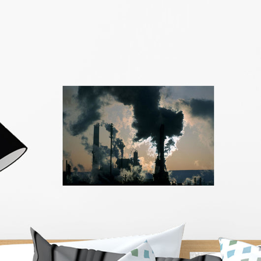 Oil Refinery, Pollution Wall Mural