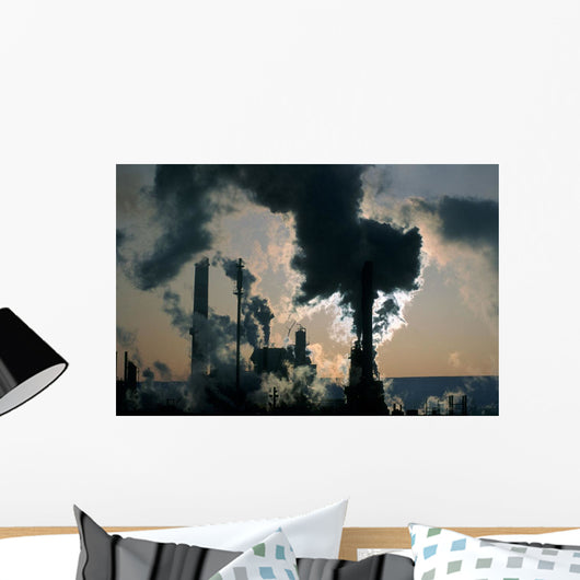Oil Refinery, Pollution Wall Mural
