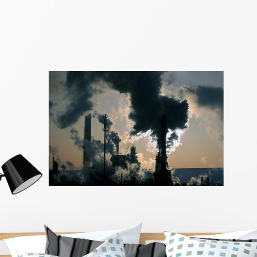 Oil Refinery, Pollution Wall Mural