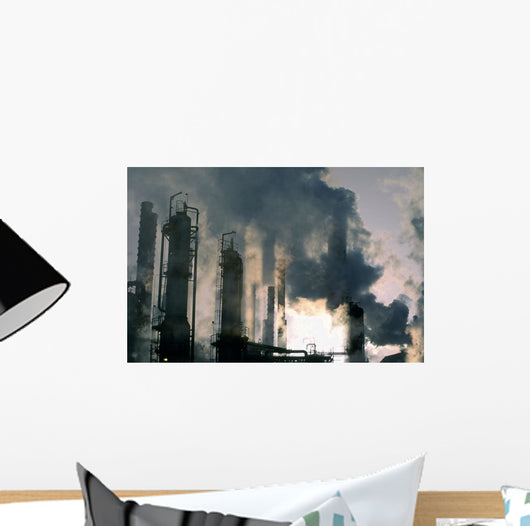 Oil Refinery, Pollution Wall Mural
