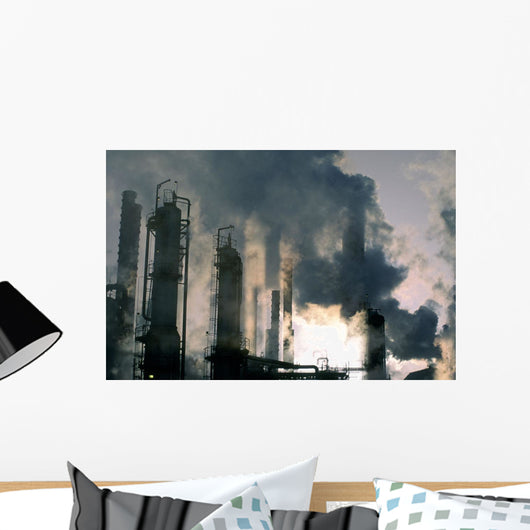Oil Refinery, Pollution Wall Mural
