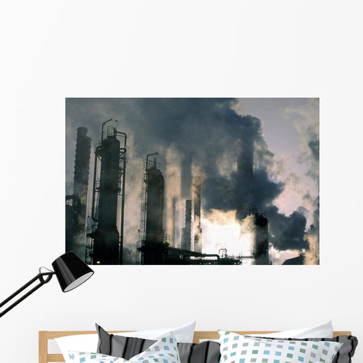 Oil Refinery, Pollution Wall Mural