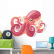 Aquatic Maritime Pink Octopus Wall Decal