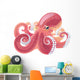 Aquatic Maritime Pink Octopus Wall Decal