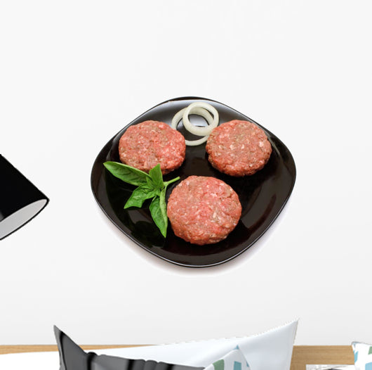 Raw Hamburger Patties Wall Decal