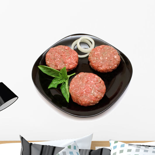 Raw Hamburger Patties Wall Decal