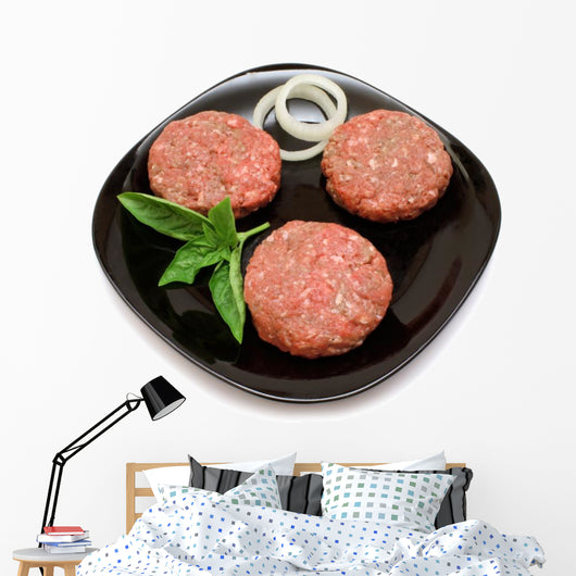 Raw Hamburger Patties Wall Decal