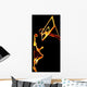 Fiery Basketball Slam Dunk Wall Mural