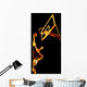 Fiery Basketball Slam Dunk Wall Mural