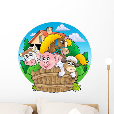 Group Country Animals shown on a wall