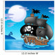 Pirate sailboat with Moon Wall Mural