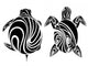 Double Tribal Turtle Tattoo Wall Decal