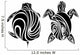 Double Tribal Turtle Tattoo Wall Decal