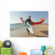 Kitesurfer On The Beach Wall Mural