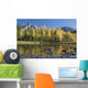 Mountain Pond Reflecting Fall Colours Wall Mural