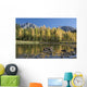 Mountain Pond Reflecting Fall Colours Wall Mural