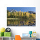 Mountain Pond Reflecting Fall Colours Wall Mural