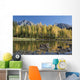 Mountain Pond Reflecting Fall Colours Wall Mural