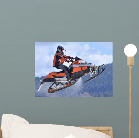 Air Catching Snowmobile Wall Decal