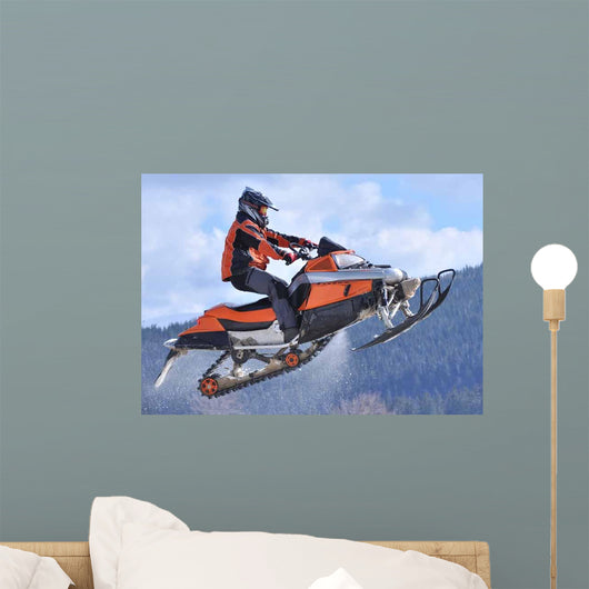 Air Catching Snowmobile Wall Decal