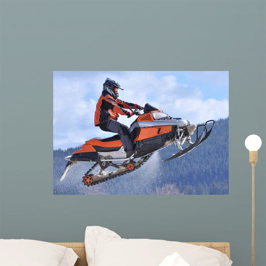 Air Catching Snowmobile Wall Decal