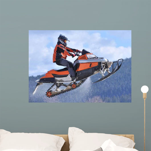 Air Catching Snowmobile Wall Decal