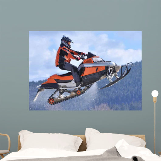 Air Catching Snowmobile Wall Decal
