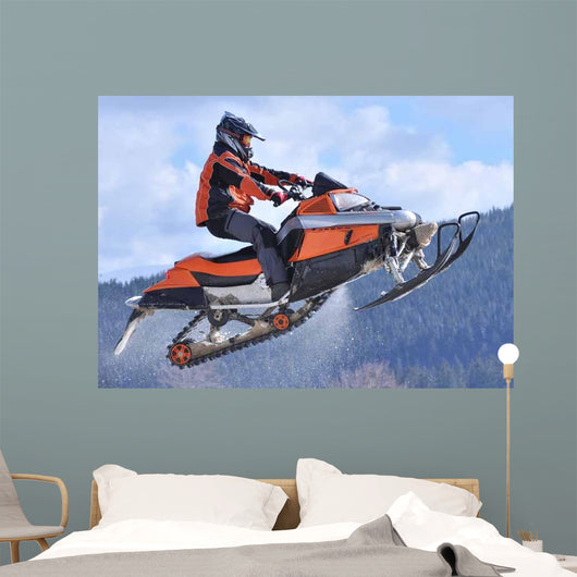 Air Catching Snowmobile Wall Decal